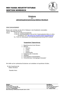 20160624 Ausschreibung JHV - WSV Neustift – Sektion Nordisch
