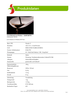 Aceto Balsamico di Modena - Alis001060701 Basis VPE: Flasche 1l