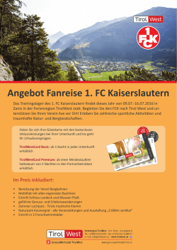 Informationen zur Fanreise gibt es hier.