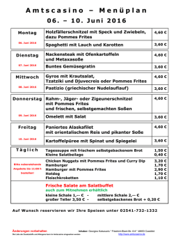 Druckversion Wochenspeiseplan