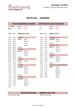Zeitplan SKG Bremgarten Juni 2016