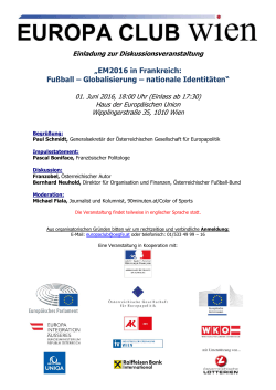 „EM2016 in Frankreich: Fußball – Globalisierung – nationale