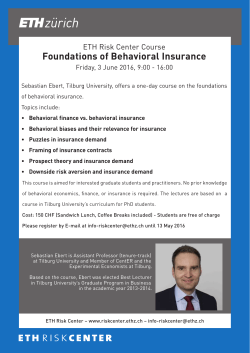 Foundations of Behavioral Insurance
