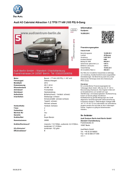 Audi A3 Sportback Attraction 1.6 TDI 77 kW (105 PS) 5-Gang