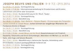 Termine Beuys und Italien - Städtische Museen Heilbronn