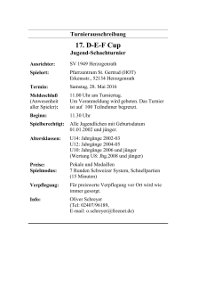 17. DEF Cup - Schachverein 1949 Herzogenrath