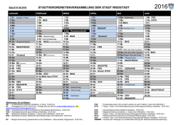 STADTVERORDNETENVERSAMMLUNG DER STADT RIEDSTADT