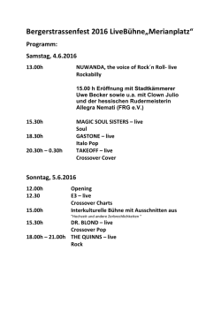 Bühnenprogramm Merianplatz