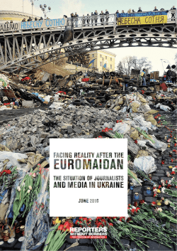 Journalists and media in Ukraine &ndash; RSF 2016.indd