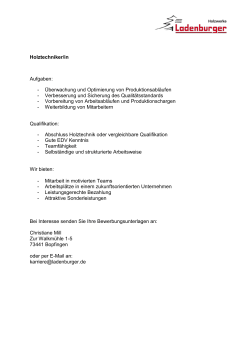 Holztechniker/in