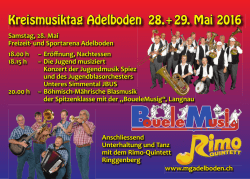 Kreismusiktag Adelboden 28. + 29. Mai 2016