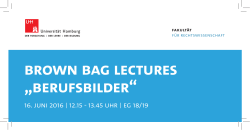 Brown Bag Lectures „Berufsbilder“