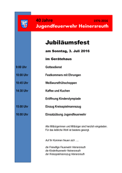 Jubil&auml;umsfest - Feuerwehr Heinersreuth