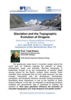 Glaciation and the Topographic Evolution of Orogens