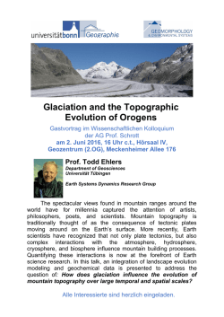 Glaciation and the Topographic Evolution of Orogens