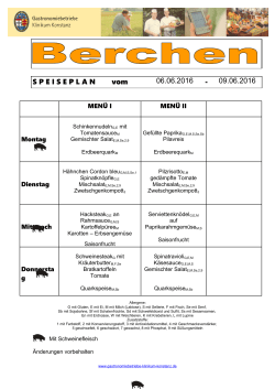 SPEISEPLAN vom - Berchenschule Konstanz