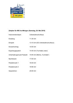 Zeitplan für MG Ins-Mörigen (Samstag, 28. Mai 2016