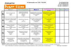 Speiseplan 13.06.
