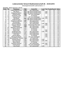 Tabelle 3.Runde - Schachgemeinschaft Lüdenscheid