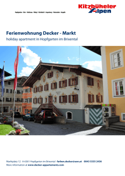 Ferienwohnung Decker - Markt in Hopfgarten im Brixental