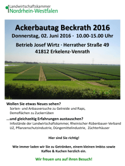 Ackerbautag Beckrath 2016