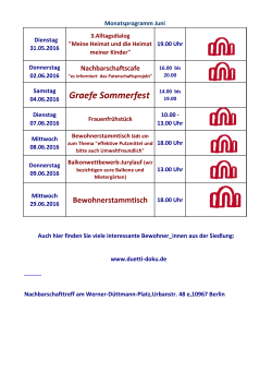 Graefe Sommerfest - quartiersmanagement duettmann