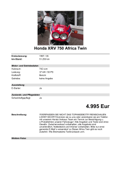 Detailansicht Honda XRV 750 Africa Twin