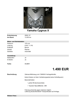 Detailansicht Yamaha Cygnus X