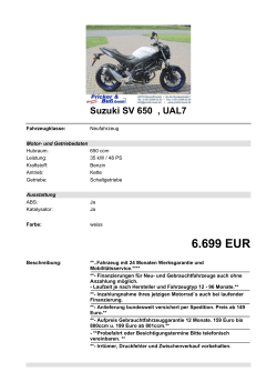 Detailansicht Suzuki SV 650 €,€UAL7