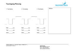 Tauchgang-Planung - Tauchen in Trier