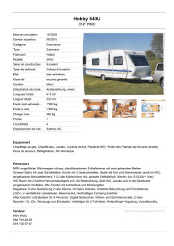 Hobby 540U - caravan24.ch