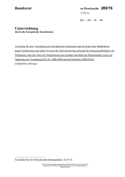 Bundesrat Unterrichtung