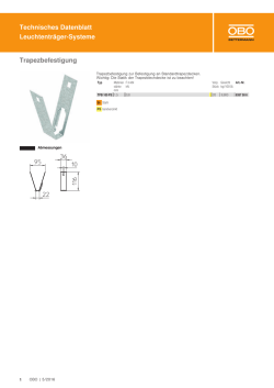 Technisches Datenblatt Leuchtenträger-Systeme