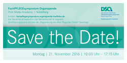 Montag | 21. November 2016 | 10:00 Uhr – 17:15 Uhr