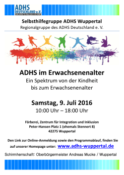 Plakat - ADHS Wuppertal