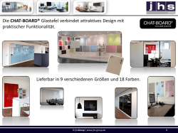 Die CHAT-BOARD® Glastafel verbindet attraktives Design mit