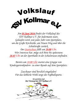 Plakat - TSV Kollmar