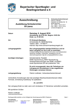 Ausschreibung