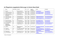 Liste von Wohnungen, die an Pflegeheime angegliedert sind