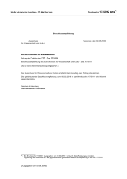 Drs. 17/5802 - Niedersächsischer Landtag