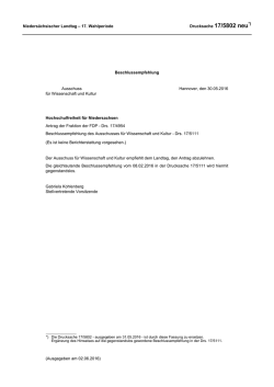 Drs. 17/5802 - Nieders&auml;chsischer Landtag