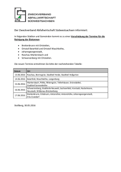 Der Zweckverband Abfallwirtschaft Südwestsachsen informiert: