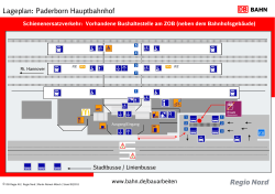 Lageplan: Paderborn Hauptbahnhof Regio Nord