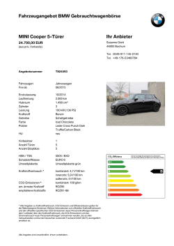 Fahrzeugangebot BMW Gebrauchtwagenbörse MINI Cooper 5