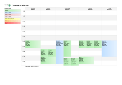 Timetable for WPV SSB