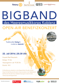 OPEN-AIR BENEfIzkONzERt des Heeresmusikkorps koblenz