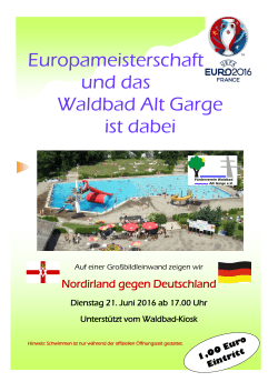 Plakat  - Waldbad Alt Garge