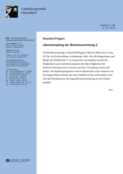 Jahresempfang der Bezirksvertretung 2