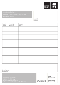 Fax-Bestellschein Bulletin de commande par fax 043