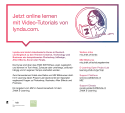 Newsletter 16/2 - Zürcher Hochschule der Künste